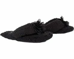 Jessica Simpson Women's Fluffy Plush Slide-On Sandal House Slippers With Memory Foam