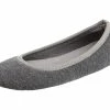 Isotoner Women's Stretch Velour Victoria Ballerina House Slipper With All Around Memory Foam Comfort