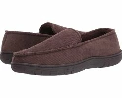 Hanes Hanes Men's Moccasin Slipper House Shoe With Indoor Outdoor Memory Foam Sole Fresh Iq Odor Protection