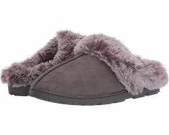 Jessica Simpson Jessica Simpson Women's Faux Fur Clog - Comfy Furry Soft Indoor House Slippers With Memory Foam