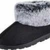 Jessica Simpson Women's And Girls Microsuede Super Soft Bootie Slippers With Indoor Outdoor Sole- Mommy & Me Set Options
